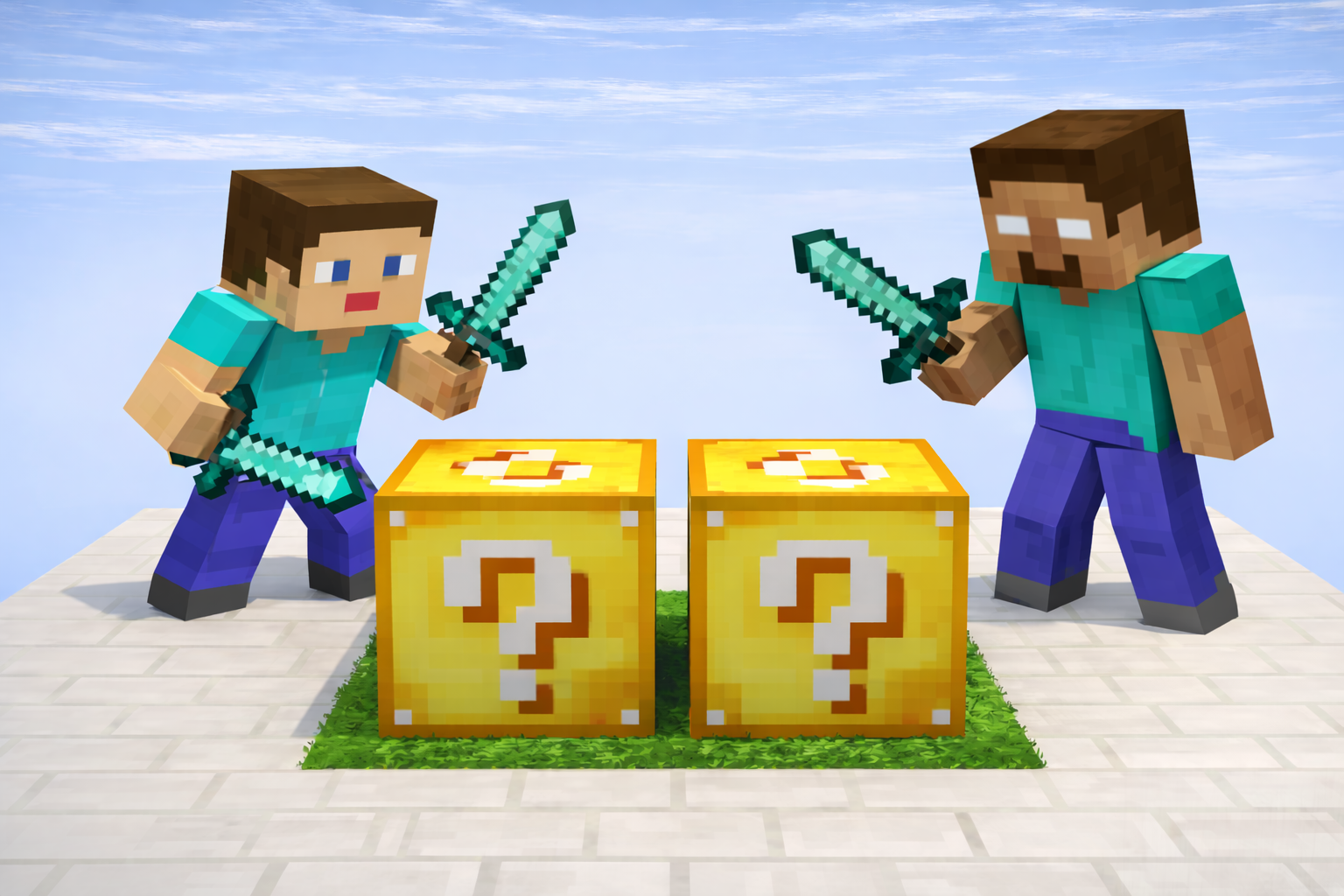 마인크래프트 럭키블럭 배틀!